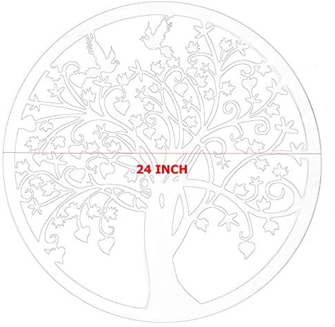 Bellaa 20193 Metal Wall Decor Tree Circle of Life Birds Nature Round Sign Indoor Living Room Rustic Art Outdoor Garden Patio Decor - Image 2