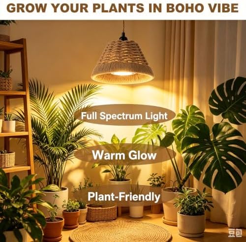 Hanging Grow Lights for Indoor Plants, Hanging Plant Light, with Timer and 15FT Power Cord, 30W Pendant Plant Lights for Indoor Growing, Garden, Flowers, Greenhouse (4000k) - Image 4