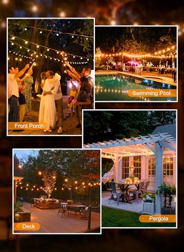 Outdoor String Lights, 100FT 100+2 G40 Bulbs Shatterproof Patio Lights - Image 4