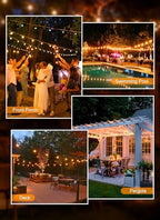 Brightown Outdoor String Lights, 100FT 50+2 G40 Bulbs Shatterproof Patio Lights, IP65 Waterproof Dimmable Hanging Connectable Globe LED Outdoor Lights for Backyard, Bistro, Porch, Deck, Balcony - Image 5