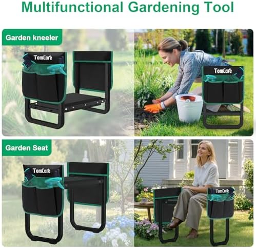 TomCare Garden Kneeler and Seat, 11.14" Kneeling Pad Sturdy Garden Bench - Image 5