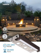LEONLITE 4-Pack 7 Inch LED Hardscape Lighting, 3W/4W/5W, 2700K Soft White - Image 5
