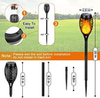 12 Pack Solar Torch Light with Flickering Flame for Halloween Decor - Image 4