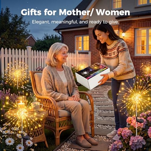 btfarm 6 Pack Solar Garden Lights Outdoor, 8 Modes Firework Lights Outside - Image 5