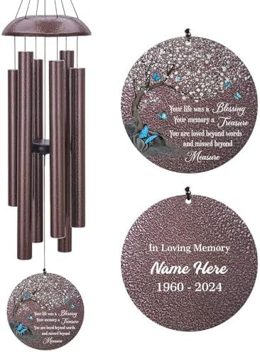 Personalized Wind Chimes Sympathy Gifts for Loss Loved Ones by ExtrabilyOfficial