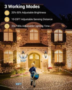 DEWENWILS Motion Sensor Outdoor Wall Lights 2-Pack Dusk to Dawn Black - Image 4