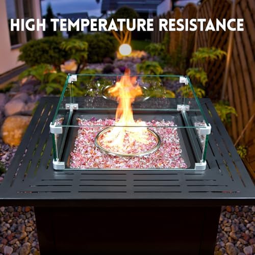GasSaf 1/4 Inch Rose Gold Fire Glass Reflective Tempered Fireglass, 20 lb - Image 5