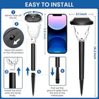 GIGALUMI Cool Outdoor Solar Garden Path Lights, Waterproof 16PK - Image 3