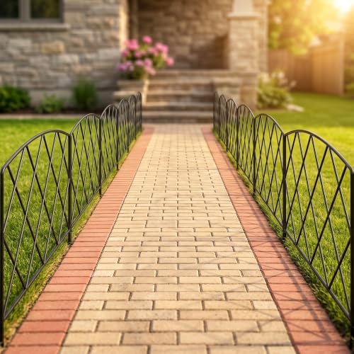 Thealyn 10ft x 24" Metal Decorative Garden Fence(5Pcs Set) - Image 2