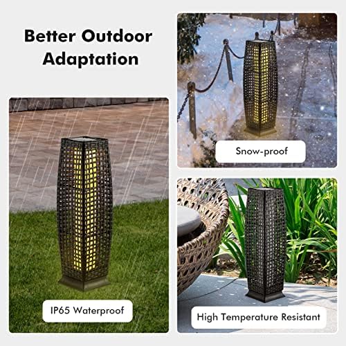Tangkula 2-Piece Outdoor Solar Powered Floor Lamps - Image 7