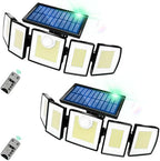 Solar Lights Outdoor Waterproof Motion Sensor - 416 LEDs 3000 Lumens Super Bright 3 Brightness 3 Modes 360° Illumination 32ft Solar Flood Security Light for Outside by MDCMDCMSolarLightsOutdoor