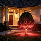 FORUP Solar Tree Lights Multicolor Changing, 360° Ring Uplight, Ground Stake, 3 Dimming, Auto On/Off, IP44 Waterproof, Solar Landscape Light, Adjustable Inner Diameter for Garden Palm Party Decor - Image 7