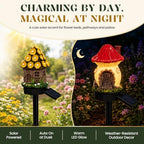 6 Pack-Solar Lights Outdoor, Mushroom Fairy House Stake Lights, Waterproof Cute Garden Decor for Yard, Lawn, Pathway, Patio & Cottage Garden - Image 4