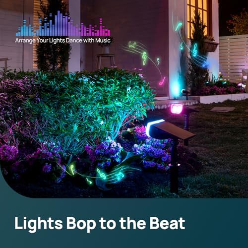Linkind Smart Solar Spot Lights Outdoor SL5C, IP67 Halloween Lights Outdoor - Image 4