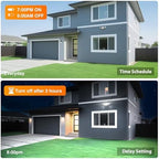 Onforu 65W Smart LED Flood Lights Outdoor, 6500LM Brightness Adjustable, APP Control Tunable 2700K-6500K, WiFi Alexa Security Lights with Timer & 4 Lighting Head, Exterior Floodlight for Yard Garage - Image 6