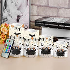Ghost Cute Flameless Candles with Remote Color Changing Pillar Candles Battery Operated Tea Light for Halloween Party Decor Led Electric Candles Outdoor Home Decorations - Image 4