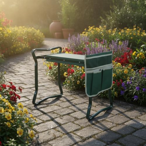 Heavy Duty Garden Kneeler and Seat | Garden Kneeler with Tool Pouch, Multifunctional, for Planting, Gardeners, Large Cloth Bag - Image 6