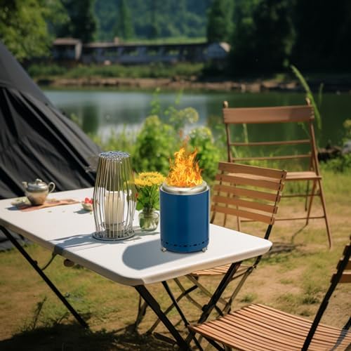 7.1 * 7.1 * 9.7in smokeless fire Pit Blue - Image 6