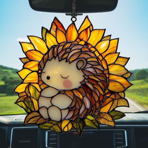 Cute Sleeping Hedgehog Acrylic Suncatcher - Image 5