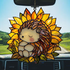 Cute Sleeping Hedgehog Acrylic Suncatcher - Image 5