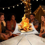 Portable Fire Pit for Camping,22 inch Outdoor Folding Fireplace with Heat Resistant Firepit Mat & Carrying Bag,Upgrade 304 Stainless Steel Mesh BBQ Fire Bowl for Picnics,Campfire,Backyard,Garden - Image 4