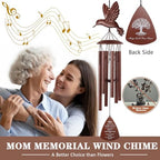 Mom Memorial Wind Chimes, 36" Hummingbird Sympathy Gifts for Loss of Mother - Image 2