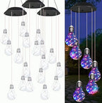 2025 New Colorful Led Solar-Powered Light Bulb Wind Chimes, Mobile Hanging Wind Chime, Outdoor Waterproof Decorative Solar Powered Lights, for Porch Deck Garden Patio Balcony Decor (3 PCS) by BIBIFACTORY