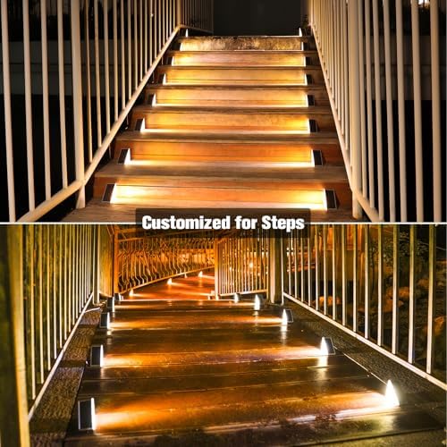 VOLISUN Solar Step Lights for Outside 12 Pack, Solar Stair Lights Outdoor - Image 3