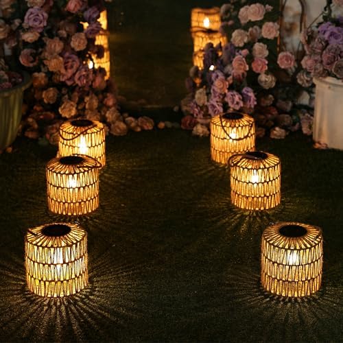 Cooo Large Solar Rope Lantern Outdoor Hanging – Handwoven Jute Rope Lantern with Warm Edison Bulb, IP65 Waterproof Solar Powered Garden Light for Porch Patio, Yard Christmas Decorations, 8.27” Tall - Image 3