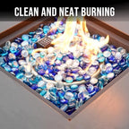 Skyflame 10-Pound Blended Fire Glass Beads for Fire Pit Fireplace - Image 3