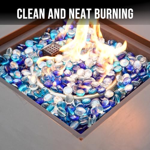 Skyflame 10-Pound Blended Fire Glass Beads for Fire Pit Fireplace - Image 3