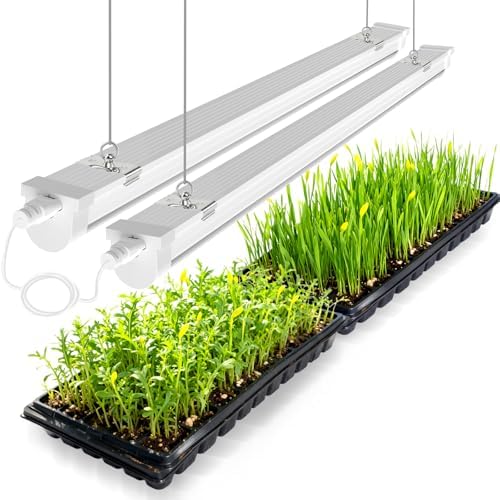 JESLED 3FT Grow Lights, 5000K Full Spectrum Sunlight White, V-Shaped Beam by JESLED