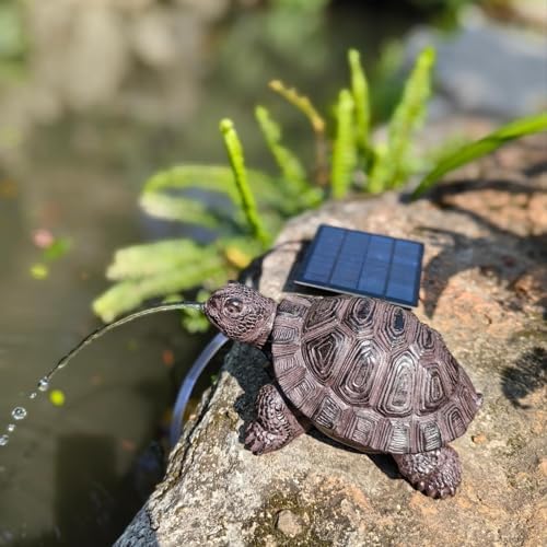 Garden Turtle Water Fountain Pond Spitter, Brown, 7.6 * 5.1 * 3.5inch - Image 6