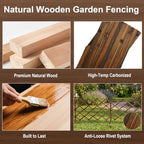 Avalution Decorative Garden Fence Outdoor,Total 12in(H) x 11.6 ft(L) 2 Pack - Image 3