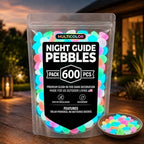 Glow in the Dark Rocks for Garden Decor, Luminous Pebbles for Aquarium Fish Tank, Outdoor Walkway, Patio, Planter and Yard Decoration (Multicolor 600PCS) by Unknown