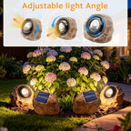 VOOKRY Brown Solar Rock Lights Outdoor, IP65 Waterproof Garden Stone Lights - Image 4