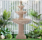 48.4" H Large Water Feature with Pineapple Top, 3 Tier Italian Water Fountain Outdoor with Waterfalls & Pump, Roman Pillar Garden Fountain for Garden, Backyard, Patio and Home Decor by UTOASIS