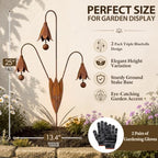 24 Inch Triple Bluebells Garden Stake - Image 2