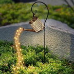 JIUSILIFE 60 LEDs Solar Outdoor Lights Watering Can Landscape Decorative Lamp, Retro Metal Kettle Hanging String Lights,Waterproof Solar Powered Garden Lantern for Yard Walkway Gardening by Unknown