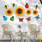 Sweetude 12 Pcs Metal Sunflower Wall Decor, Novelty Style - Image 6