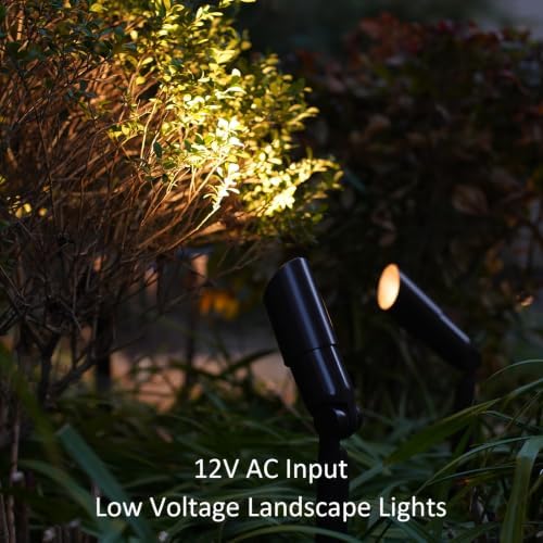 GOODSMANN 12V AC LED Landscape Spotlight 3W MR11 3000K 200LM Brown 8PK - Image 4