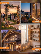 50Ft LED Globe String Lights Shatterproof Waterproof G40 Outdoor Patio String Light with 52 Dimmable LED Bulbs, Hanging Patio Lights for Indoor Bistro Pergola Tents Wedding Party Christmas Decor-Brown - Image 4