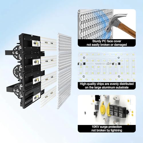Kekeou 400W LED Stadium Lights 56000LM Arena Field Flood Light 6500K - Image 5