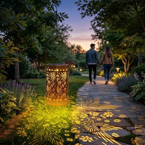 Solar Lanterns Waterproof Hummingbird Hanging Outside Decoration for Patio - Image 4