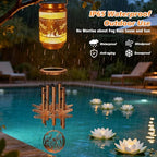 Dragonfly Solar Wind Chimes for Outside, Gifts for Mom Women Grandma Birthday Memorial Teacher, 32" Windchimes Outdoor Decor Hanging Solar Lantern for Garden Porch Patio Backyard - Image 5