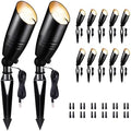 Black Landscape Lighting, LED Low Voltage Spotlights, Outdoor Waterproof Aluminum Uplights for Fence Lawn Plant Decoration Without MR16 Bulb 12 Pack by Varmtalys