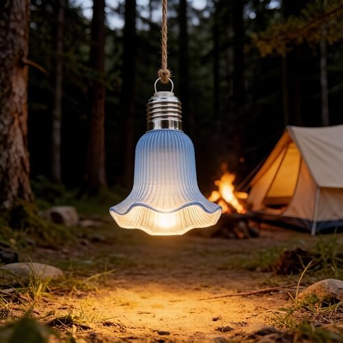 Solar Outdoor String Lights, Waterproof Hanging Flower Led Lanterns, Auto On/Off Dusk to Dawn Solar Powered Ambient Lighting for Patio, Garden, Backyard, Fence, Balcony (Blue,Warm white2PCS) - Image 7