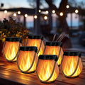6 Pack Gen2 Solar Lanterns Outdoor Waterproof Halloween Solar Lights Flame by Halloween