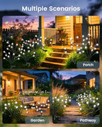 OZS 10 Pack 80 LED Solar Garden Lights, Solar Firefly Lights Outdoor - Image 7