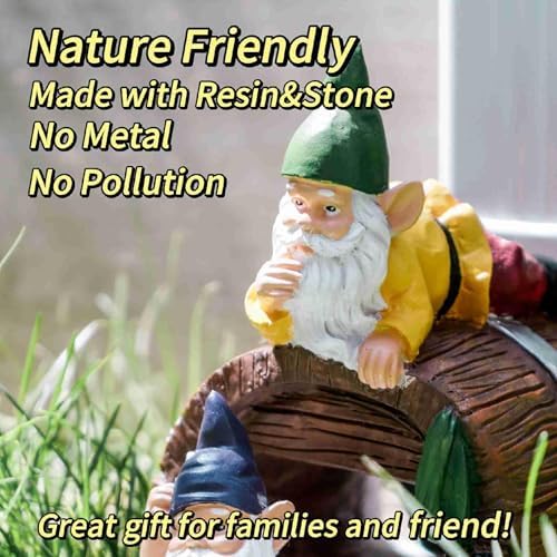 Gnome Sculpture Gutter Diverter Rain, Decorative Gutter Downspout Extension - Image 5